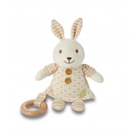 Peluche Lapin coton bio et bois