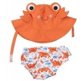 Ensemble maillot de bain et Chapeau Crabe
