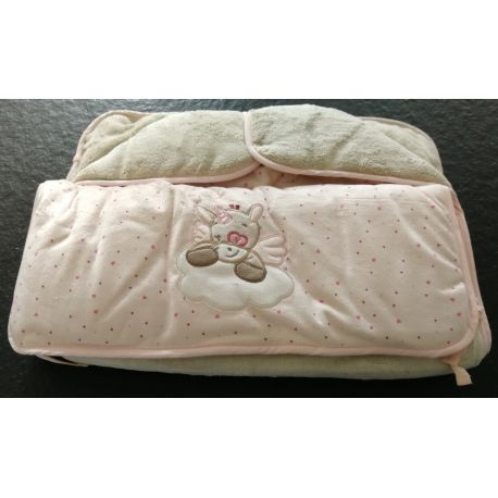 Doudou Plat Lapin Nina Nattou - Beige/Rose 27x20x5 Cm - Réconfortant Pour Bébé