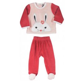 Pyjama 2 pièces Rose Lapin