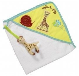 Vulli cape de bain avec hochet peluche Sophie la girafe