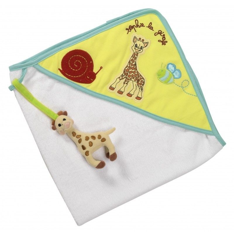 Vulli Cape de bain avec hochet peluche Sophie la girafe