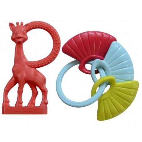 Set Vulli Doudou Sophie La Girafe et anneau de dentition Caoutchou