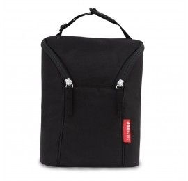 Sac biberon double isotherme noir