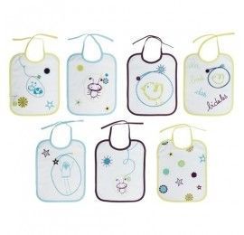 Lot de 7 bavoirs naissance
