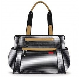 Sac à langer Grand Central - Rayures Noires