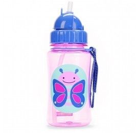 Gourde avec paille Papillon